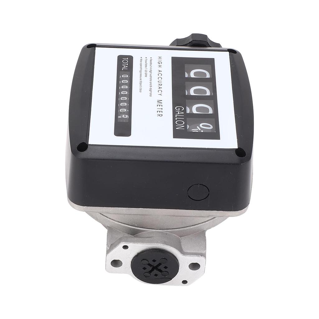 Aluminum Mechanical Fuel Flow Meter 4 Digit Pump Flow Meter Gallon High Accuracy Easy Reading