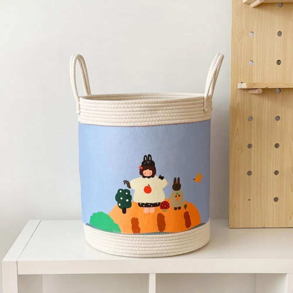 

Large Capacity Storage Bucket Folding Storage Organizer Cute Storage Basket Clothes carrot-21L