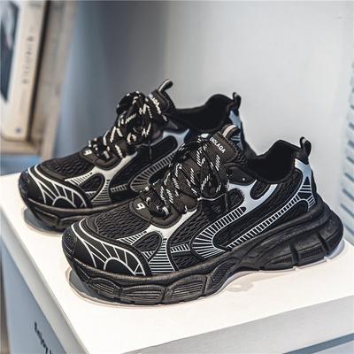 Nouvelles Chaussures de Sport Respirantes en Mesh pour Homme pour l'Automne, Tendance et Polyvalentes à Semelle Épaisse Antidérapante Chaussures Décontractées pour Homme