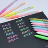 Oudemei 12-Color Pastel Highlighter Journal Pens, Watercolor & Outline for Drawing, Notes & Doodling, 1.0mm White Tip.