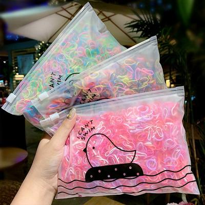 Girls Hair Rope Disposable Rubber Band Hair Ring Hair Tie Ropes 1000pcs Cute Kids Headdress