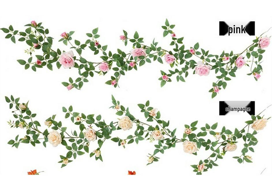 Artificial Rose Vine for Air Conditioner Pipe and Ceiling Wall Decoration