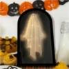 Halloween Novelty Mirror With Creepy Eyes, Ologram Mirror LED Lit, Spooky Haunted House Apparition For Indoor/Outdoor