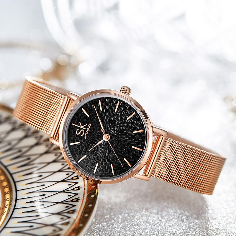 Ladies Watch Women'S High Value Mesh Strap Quartz Watch Guangzhou Watch Watch Watch Women'S Watch