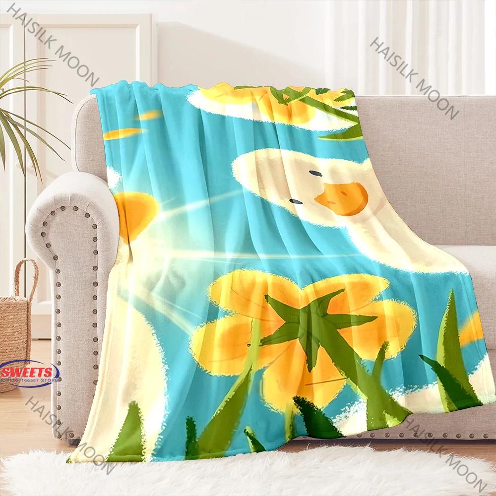 6 Größen Lustige Ente Aufdruck Decke Weich und Bequem Zuhause Reisen Camping Erwachsene und Kinder Decke Geschenk für Familie und Freunde
