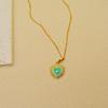 European-American Retro Heart Pendant Titanium Necklace