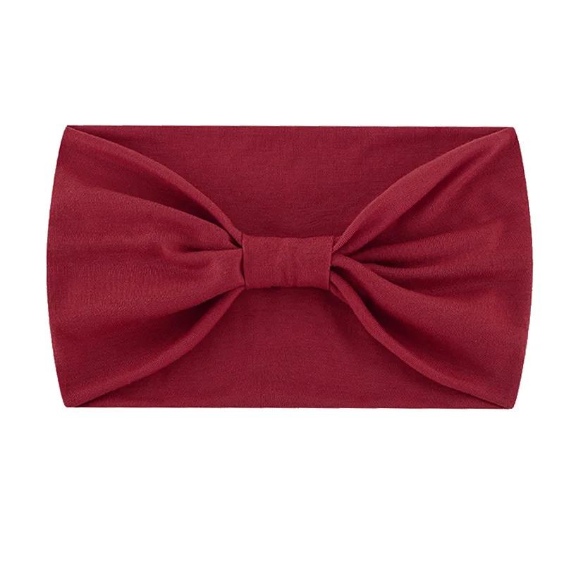 Head Band Women Hair Accessories Solid Wide Headband Bowknot Turbans Wash Face Make-up Hair Band Sports Running Yoga Headbands