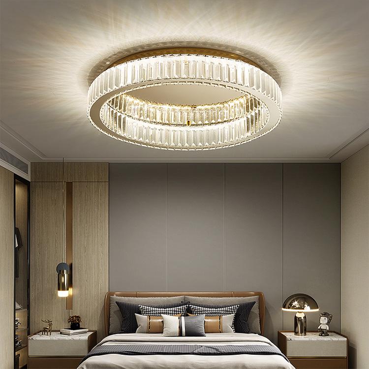 Modern Italian LED Crystal Ceiling Light for Bedroom and Dining Room