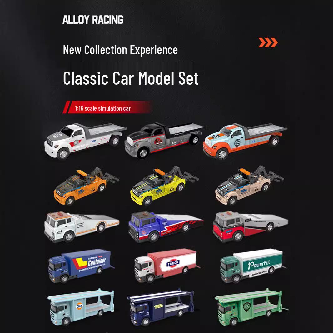 

Karl 502-2 Roadside Assistance Tow Truck 1/64 Pull-Back Alloy Car Model for Kids Red Alloy Tow Truck