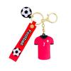 Creative European Cup Football Jersey Keychain Pendant - Trendy Cartoon Design, Perfect As a Couple's Gift or Accessory for Backpacks and Car Keys.