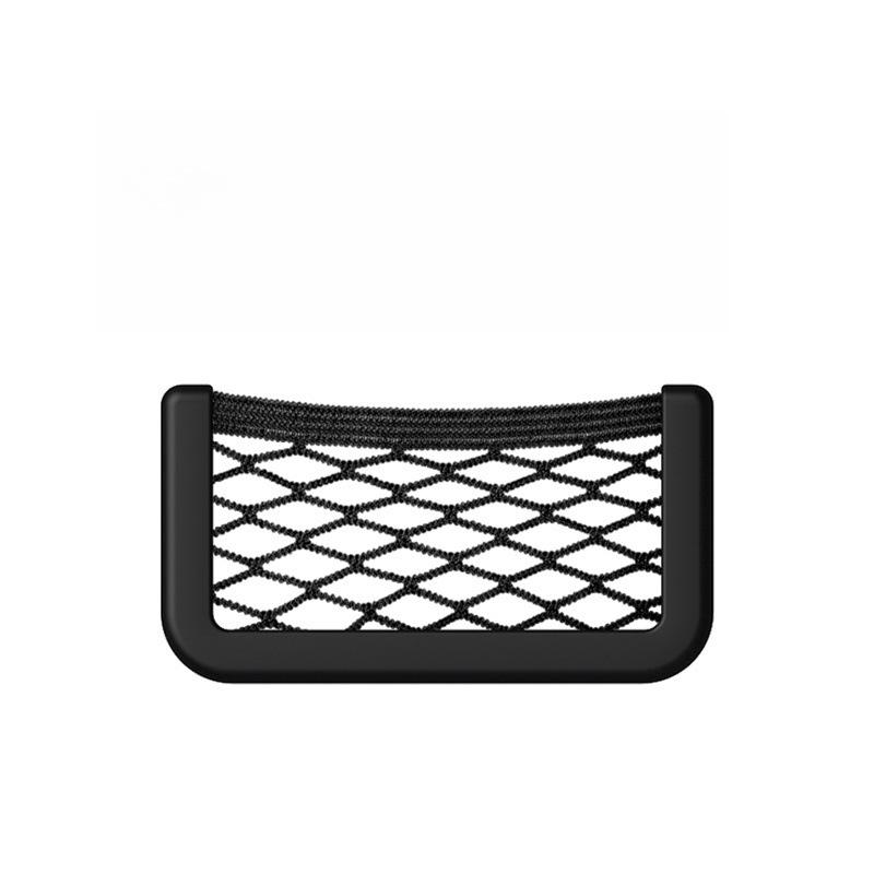 

Самоклеящийся портативный держатель для телефона на боковой двери на заднем сиденье, карманный органайзер, автомобильная сетчатая сумка 15*8cm чёрный