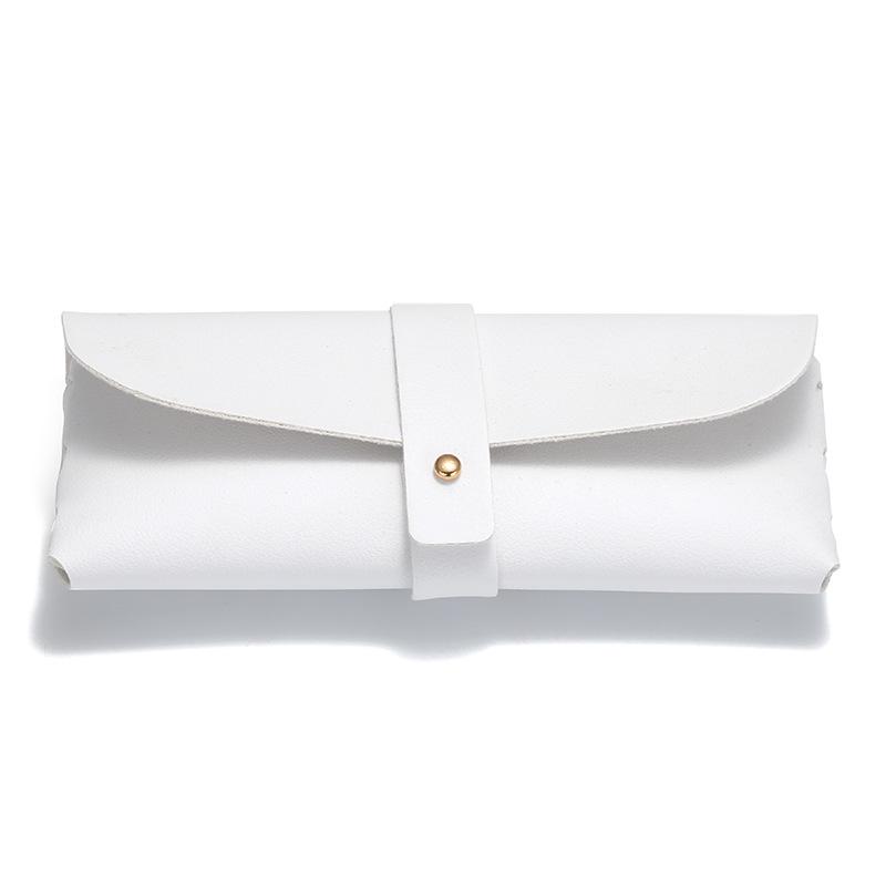 Ručně vyráběné kožené pouzdro na brýle s kroužkovou přezkou - Módní měkké pouzdro na brýle a sluneční brýle