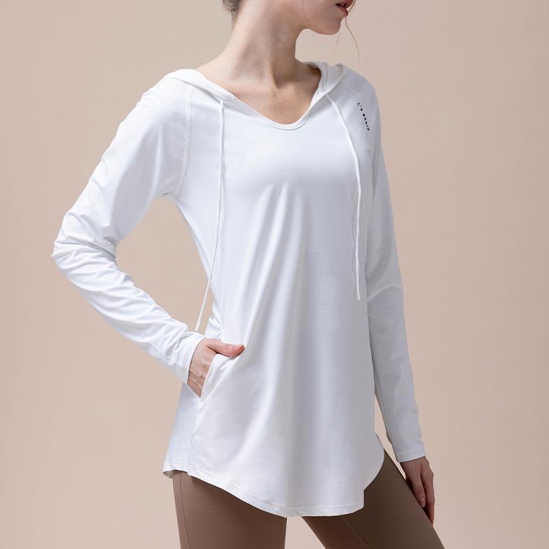

Women s Plus Size Casual Slim-Fit Yoga Hoodie - Long Sleeve Spring/Summer Sportswear Extra Large білий