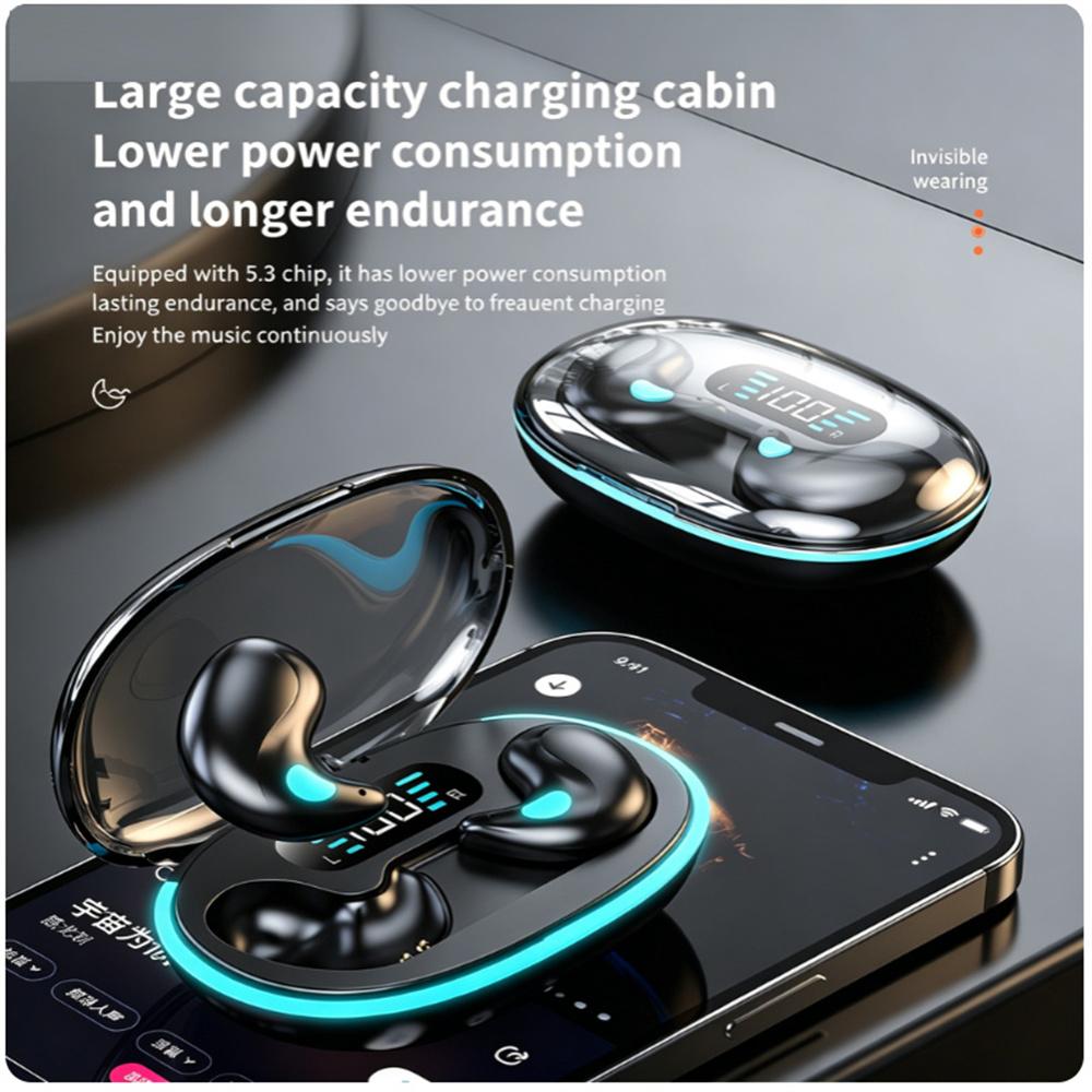 Nowe bezprzewodowe słuchawki X55 Invisible Sleep True Mini Bluetooth 5.3 Ukryte słuchawki Słuchawki douszne z mikrofonem Redukcja szumów basowych Zestawy słuchawkowe stereo HiFi