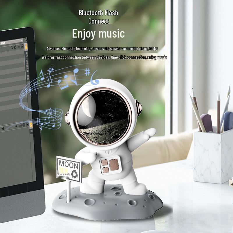 Astronaut Bluetooth Speaker with Subwoofer - High-Quality Sound & Creative Design, Ideal Birthday Gift.
