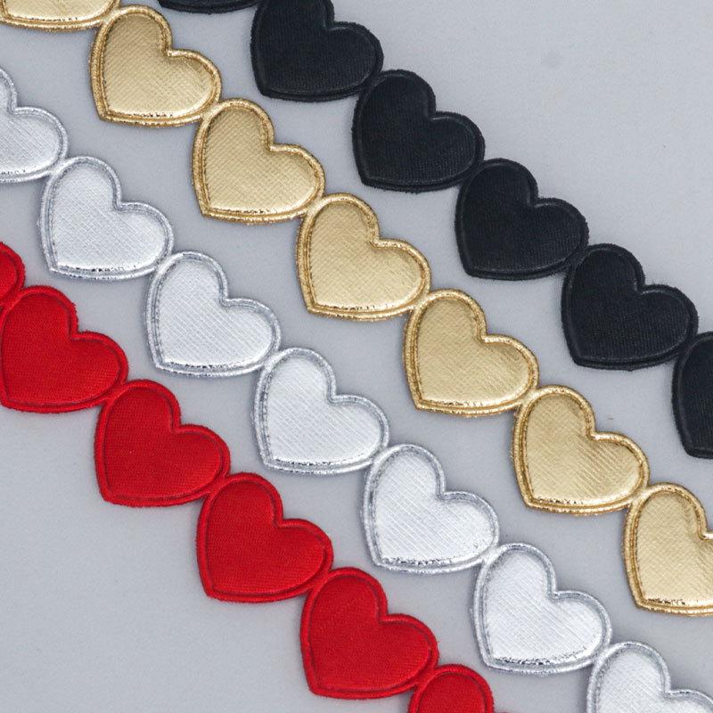 Elegant 1.5cm Heart Polyester Ribbon Flower Ribbon Decorative Materials Peach Heart Ribbon Accessories Gift Boxes Packaging Ribbons Home Decoration