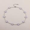 Steel-colored Four-leaf Clover and Ten-flower Necklace Clavicle Chain Fashionable and Non-fading Necklace for Women