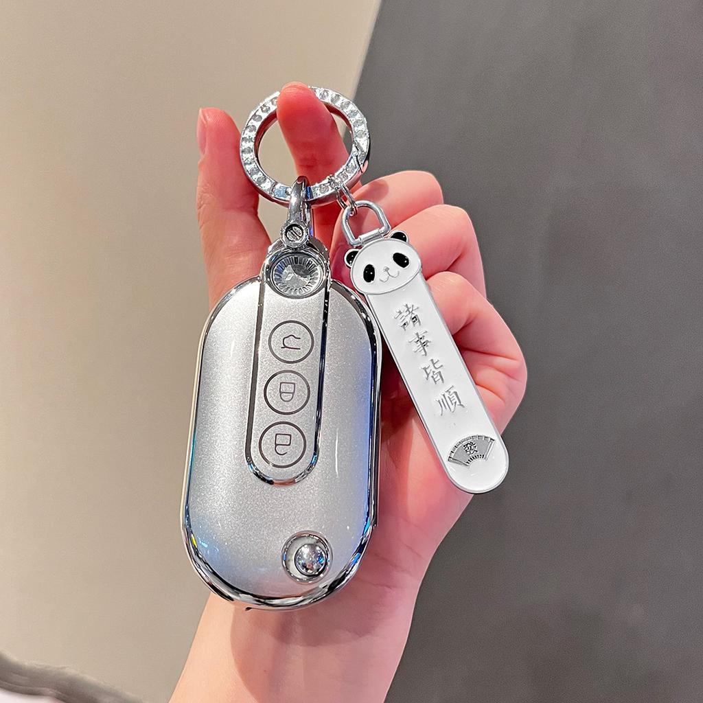 Tpu Car Key Case Cover Shell For Sgmw Mini Wuling Bingo Airev For Baojun Kiwi Ev Remote Car Key Holder Keychian Accessories