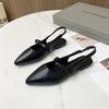 Fashion 2025 Hot Sale Female Shoes Closed Toe Women's Sandals Daily Dress Sandals Women Pointed Toe Slip On Buckle Low Heel Ladies Shoes
