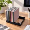 Plastic CD Storage Rack 12 Slots Lightweight CD Storage Display Shelf Space Saving Black Game Case Storage Rack Desktop