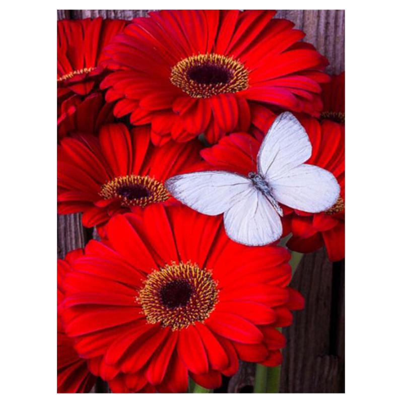 Full Drill Round Diamond Embroidery Mosaic Flowers Rose Picture Rhinestones 5D DIY Diamond Painting Cross Stitch Kit Home Decor