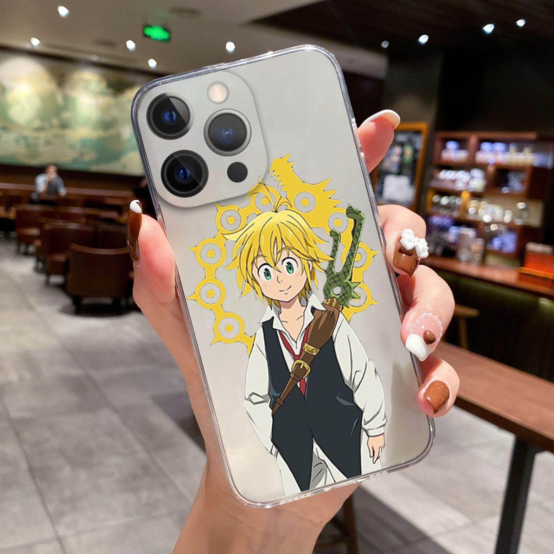

Чехол для телефона Meliodas с японским аниме «Семь смертных грехов» для iPhone 11 12 13 Pro Max X XR XSMAX X 8 7Plus 13Mini, прозрачный мягкий чехол из ТПУ iPhone 7 8 SE2