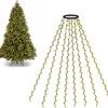LED Ring Star Tree Topper: Low Voltage Flowing Waterfall Christmas Lights