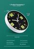 12-Inch Silent Luminous Quartz Wall Clock - Plastic, Creative Design, Popular Item