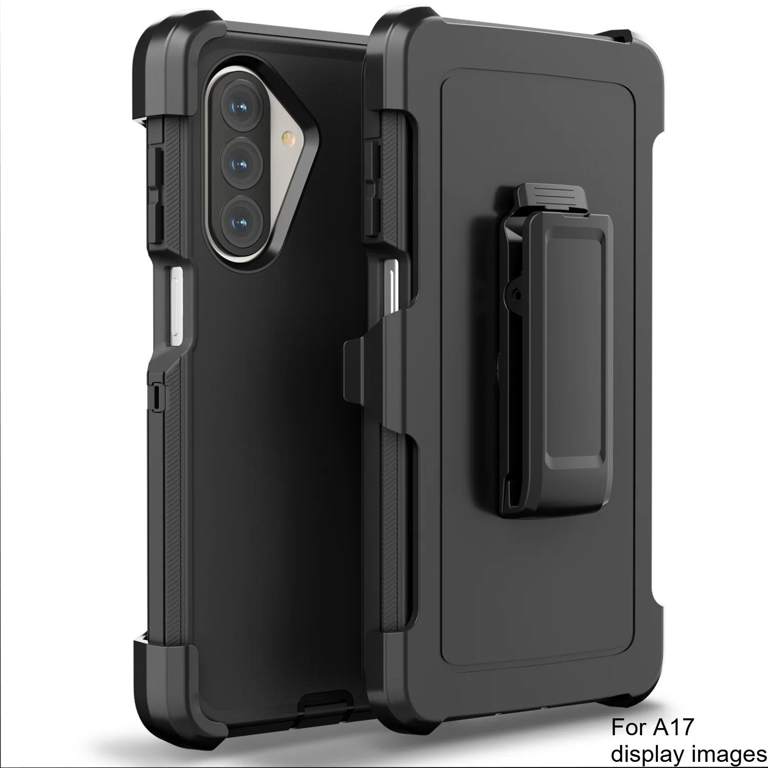 

Military Shockproof Defender Phone Case For Samsung Galaxy A37 A17 A07 A56 A36 A26 A16 A55 A35 Rugged OTT Armor Cover With Clip Galaxy A37 чорний