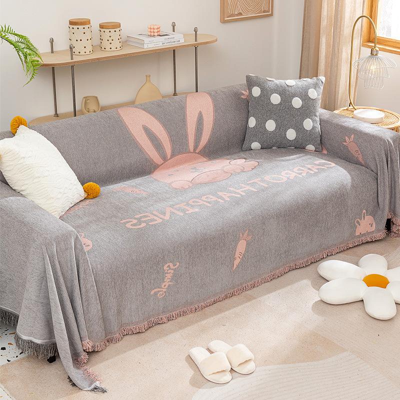 Nou Chenille Modern Simplu Față-verso Prosop de Sofă Material Husă de Sofă All-inclusive Husă de Pătură de Sofă Anti-zgârieturi de Pisici
