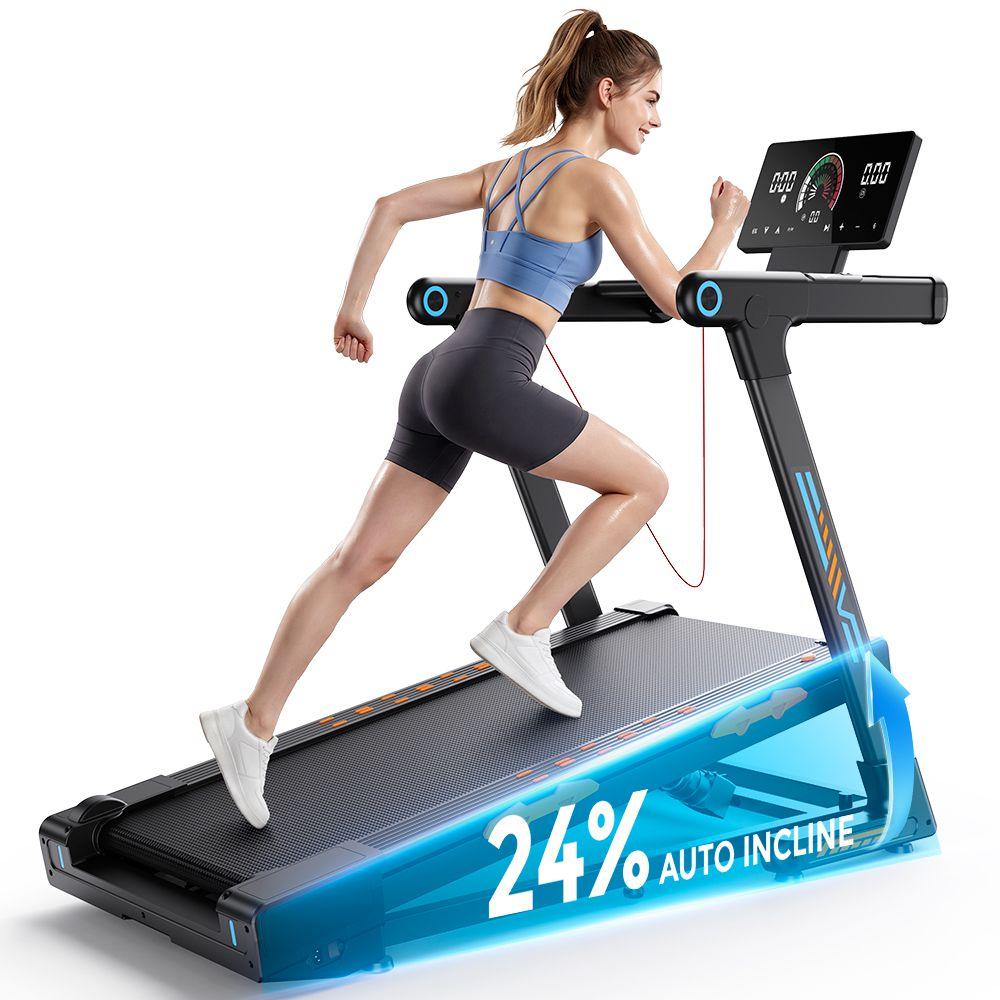 Formill FT71 Foldable Treadmill, 1–16 Km/h, Bluetooth And App, LED Display, 24% Automatic Incline, Max Load 150Kg
