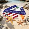 Custom Name Personalized football team Print Beach Towel, for Trip Camping Beach Party Home Decor, Birthday Gift for Family & Friends