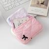 New Cartoon Floral Coin Purse Bow Print Large Capacity Storage Bag Headphone Bag