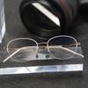 M6716S Unisex Retro Semi-Rimless Pure Titanium Eyeglass Frame - Prescription-Ready