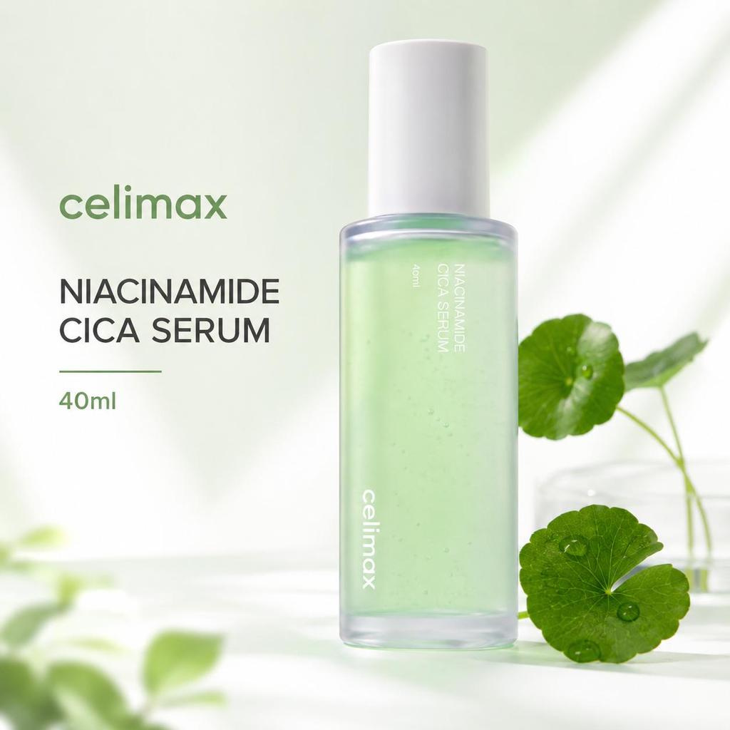 CELIMAX Niacinamide Centella Asiatica (Cica) Blemish Care Serum, Soothing & Redness Relief Serum, 40ml