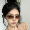 2025 Frameless Star Metal Sunglasses Oval Premium Rimless Sunglasses Y2K Spicy Hot Girl Ins Trendy Sun Glasses Female