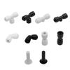 10Pcs 1/4" 6.35Mm Bulkhead Union Connector Tee Elbow Aquarium Quick Coupling For RO Water System Plastic Pipe Fittings Connector