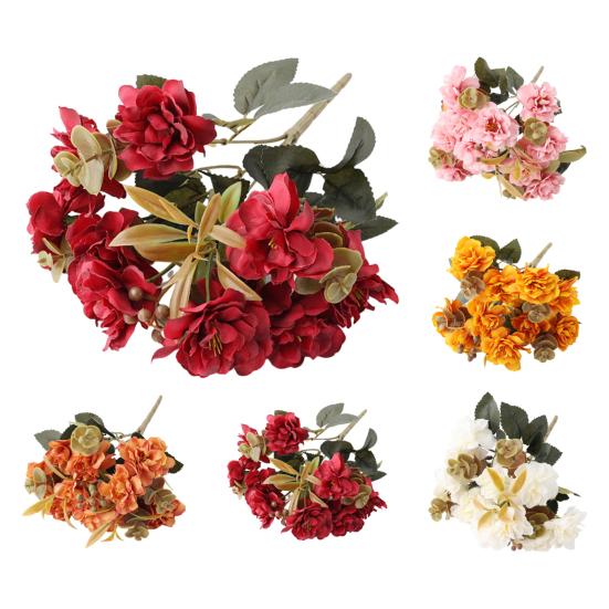 1 Bunch Artificial Flower Vivid Appearance Simulation Cherry Blossoms Wedding Arrangement Decor