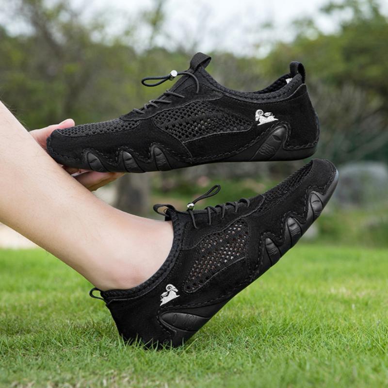 Summer Men's Casual Sports Shoes Genuine Leather Mesh Shoes Octopus Men's Shoes