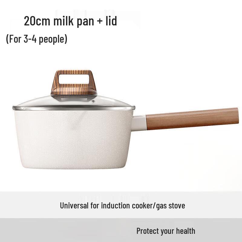 20CM Maifan Stein Antihaft Milchtopf mit Dämpfereinsatz
