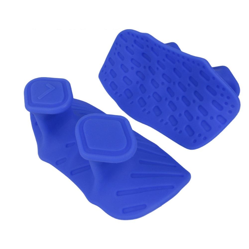 1 Pair Ergonomic Weight Lifting Grips Elastic Honeycomb-shaped Workout Gym Gloves Soft Anti-slip Silicone Palm Grips Pull-ups