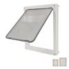 Pet Flap Door Noiseless 2 Way Weather Resistant Interior Exterior Cat Dog Door for Pet Crate Enclosu