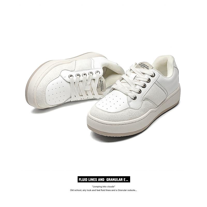 

Белые повседневные туфли-хлеб на толстой подошве в стиле знаменитостей для мужчин и женщин 42 белый