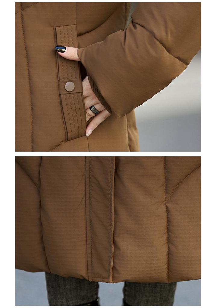 Mom's Winter Cotton Jacket: Stylish, Warm, Fleece-Lined Coat for Middle-Aged & Elderly