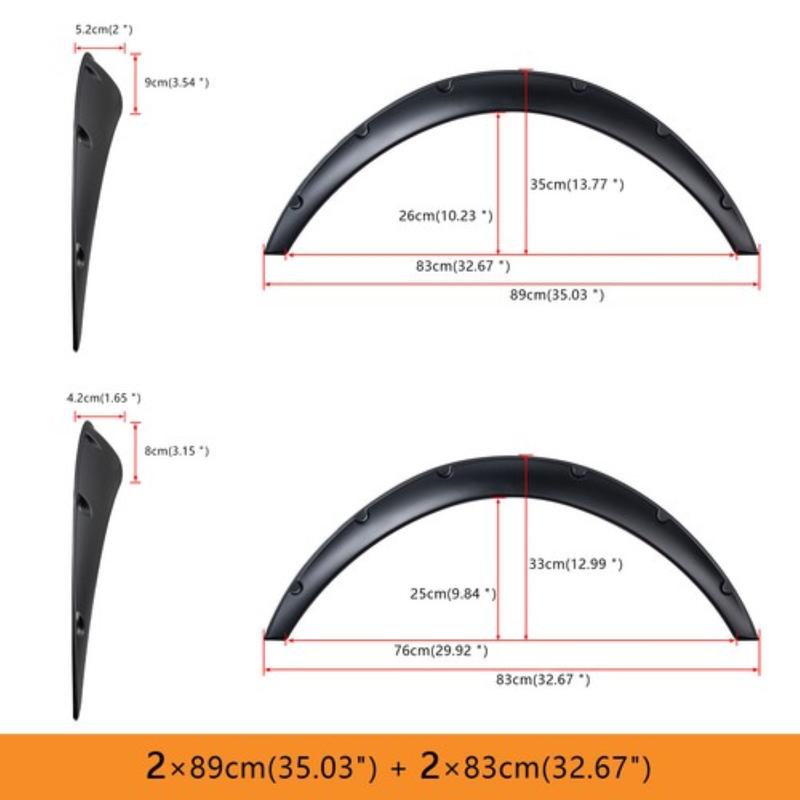 4x 32" 35" Fender Flares Wheel Arches Wide Body Mudguards For Infiniti G35 G37 Coupe Sedan