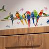 Wandaufkleber, realistische Vögel, Papageien, Schmetterlinge, bunt, selbstklebend, wasserdicht, entfernbar, tolle Klebrigkeit