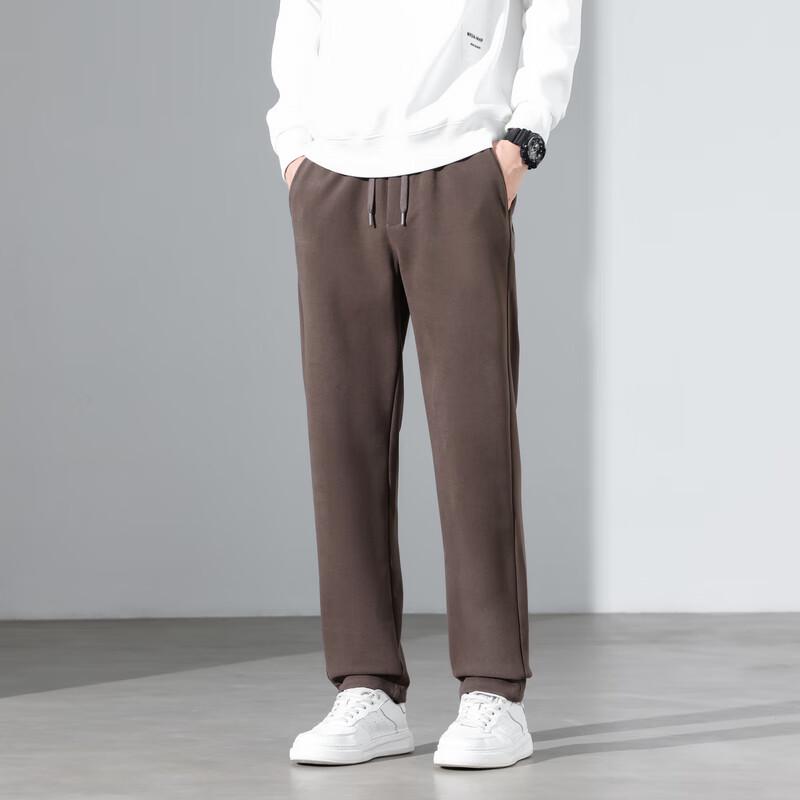 Men's Straight Leg Wool Blend Casual Trousers
