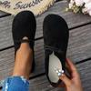 Dámské černé boty slip-on s kulatou špičkou, pohodlnou měkkou podrážkou a všestranné ploché boty, ležérní kancelářské nošení, meruňkové slip-on mokasíny pro plus size