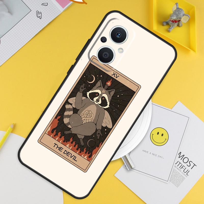 

Raccoon Art Tarot For OPPO Reno 12F 14F 13F 11F 10 11 12 13 14 Pro 7 8 Lite 8T OPPO Find X6 X5 X8 X9 Pro Case OPPO Find X5 Pro