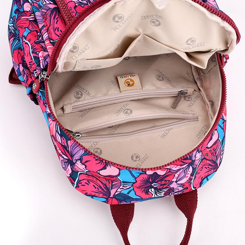 Women's Large-capacity Printed Backpack Mom Backpack